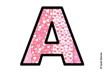 Valentine's Day Bulletin Board Letters, Alphabet Posters