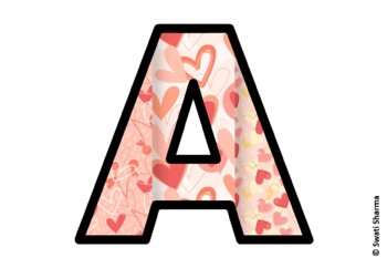 Valentine's Day Bulletin Board Letters, Alphabet Posters