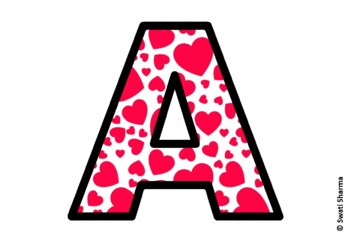 Valentine's Day Bulletin Board Letters, Alphabet Posters
