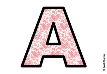 Valentine's Day Bulletin Board Letters, Alphabet Posters