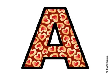 Valentine's Day Bulletin Board Letters, Alphabet Posters