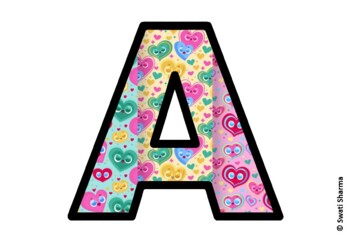 Valentine's Day Bulletin Board Letters, Alphabet Posters