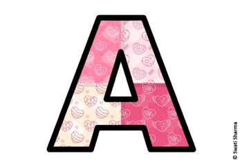Valentine's Day Bulletin Board Letters, Alphabet Posters