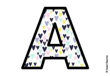 Valentine's Day Bulletin Board Letters, Alphabet Posters