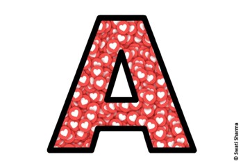 Valentine's Day Bulletin Board Letters, Alphabet Posters