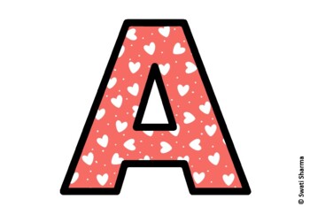 Valentine's Day Bulletin Board Letters, Alphabet Posters