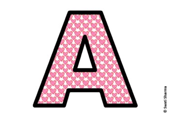 Valentine's Day Bulletin Board Letters, Alphabet Posters