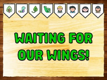 WAITING FOR OUR WINGS! Caterpillar Bulletin Board Kit & Door Décor
