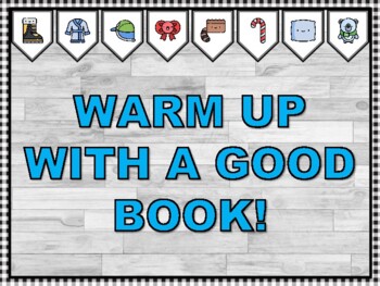 WARM UP WITH A GOOD BOOK! Winter Bulletin Board Kit