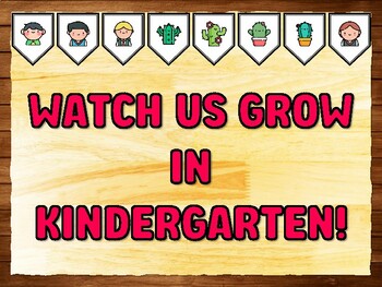 WATCH US GROW IN KINDERGARTEN! Succulents, Cactus Bulletin Board Kit & Door D