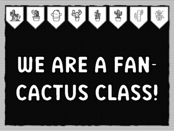WE ARE A FAN-CACTUS CLASS! Cactus Succulents Theme Bulletin Board Kit, Door D
