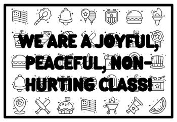 WE ARE A JOYFUL, PEACEFUL, NON-HURTING CLASS! Peace Coloring Pages