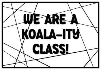 WE ARE A KOALA-ITY CLASS! Koala Coloring Pages, Koala Bear Bulletin Board Act