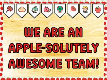 WE ARE AN APPLE-SOLUTELY AWESOME TEAM! Apple Bulletin Board Kit