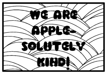 WE ARE APPLE-SOLUTELY KIND! Fall Apple Activity, Apples Coloring Pages, Autum
