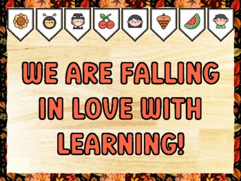 WE ARE FALLING IN LOVE WITH LEARNING! Fall Bulletin Board Kit & Door Décor