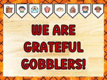 WE ARE GRATEFUL GOBBLERS! Thanksgiving Bulletin Board Kit & Door Décor