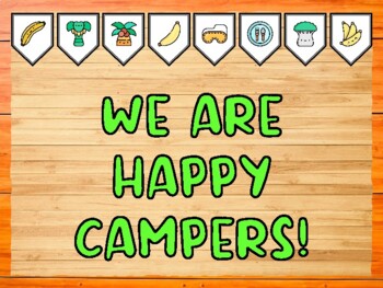 WE ARE HAPPY CAMPERS! Camping Bulletin Board Kit
