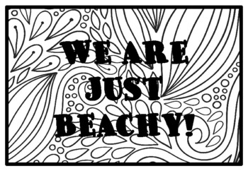 WE ARE JUST BEACHY!, Summer Activity, Summer Coloring Pages