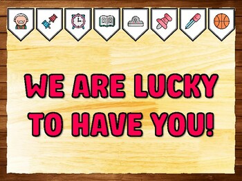 WE ARE LUCKY TO HAVE YOU! Teacher Appreciation Bulletin Board Kit & Door Déco