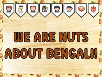 WE ARE NUTS ABOUT BENGALI! Nuts Bulletin Board Kit & Door Décor