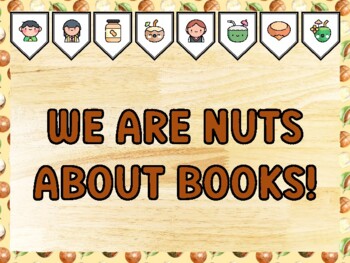 WE ARE NUTS ABOUT BOOKS! Nuts Bulletin Board Kit & Door Décor