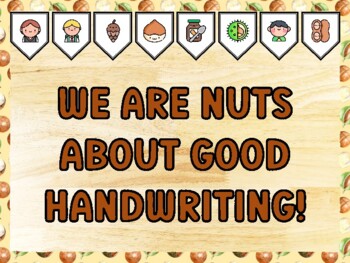 WE ARE NUTS ABOUT GOOD HANDWRITING! Nuts Bulletin Board Kit & Door Décor