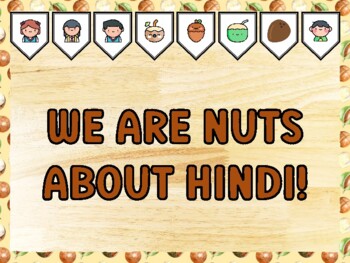 WE ARE NUTS ABOUT HINDI! Nuts Bulletin Board Kit & Door Décor