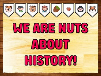 WE ARE NUTS ABOUT HISTORY! Squirrel Bulletin Board Kit & Door Décor