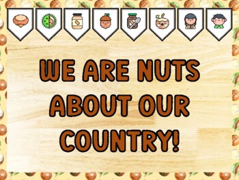 WE ARE NUTS ABOUT OUR COUNTRY! Nuts Bulletin Board Kit & Door Décor