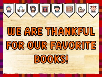WE ARE THANKFUL FOR OUR FAVORITE BOOKS! Thanksgiving Bulletin Board Kit & Doo