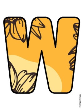 WE GROW READERS! Sunflower Bulletin Board Letters