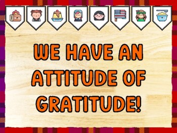 WE HAVE AN ATTITUDE OF GRATITUDE! Thanksgiving Bulletin Board Kit & Door Déco