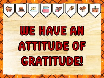 WE HAVE AN ATTITUDE OF GRATITUDE! Thanksgiving Bulletin Board Kit & Door Déco