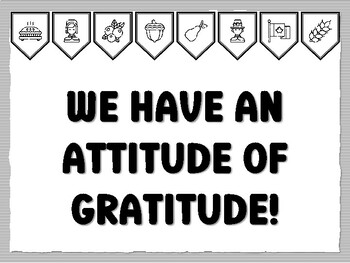WE HAVE AN ATTITUDE OF GRATITUDE! Thanksgiving Bulletin Board Kit, November Rea