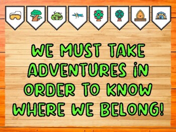 WE MUST TAKE ADVENTURES IN ORDER TO KNOW WHERE WE BELONG! Camping Quote Letters