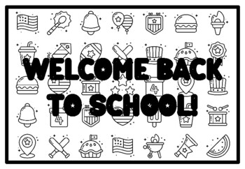 WELCOME BACK TO SCHOOL! Fourth of July Activity, Patriotic Coloring Pages