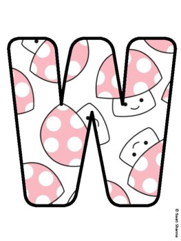 WELCOME BACK TO SCHOOL! Mushroom Bulletin Board Letters