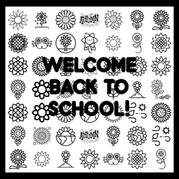 WELCOME BACK TO SCHOOL! Sunflower Bulletin Board Activity 3x3 feet