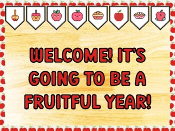 WELCOME! IT'S GOING TO BE A FRUITFUL YEAR! Apple Bulletin Board Kit
