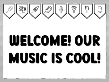 WELCOME! OUR MUSIC IS COOL! Popsicle Bulletin Board Kit