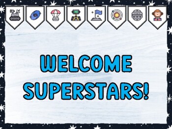 WELCOME SUPERSTARS! Galaxy Bulletin Board Kit & Door Décor
