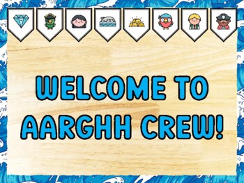WELCOME TO AARGHH CREW! Pirate Bulletin Board Kit & Door Décor