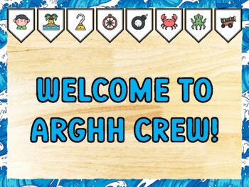 WELCOME TO ARGHH CREW! Pirate Bulletin Board Kit & Door Décor