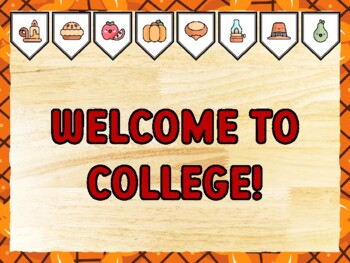 WELCOME TO COLLEGE! Thanksgiving Bulletin Board Kit & Door Décor