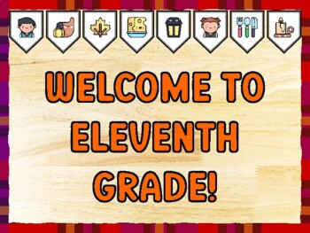 WELCOME TO ELEVENTH GRADE! Thanksgiving Bulletin Board Kit & Door Décor