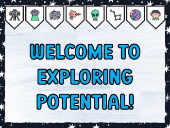 WELCOME TO EXPLORING POTENTIAL! Galaxy Bulletin Board Kit & Door Décor