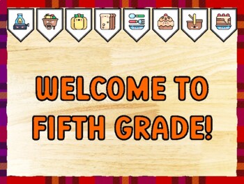 WELCOME TO FIFTH GRADE! Thanksgiving Bulletin Board Kit & Door Décor