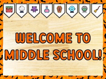WELCOME TO MIDDLE SCHOOL! Halloween Bulletin Board Kit & Door Décor
