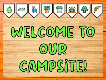 WELCOME TO OUR CAMPSITE! Camping Bulletin Board Kit